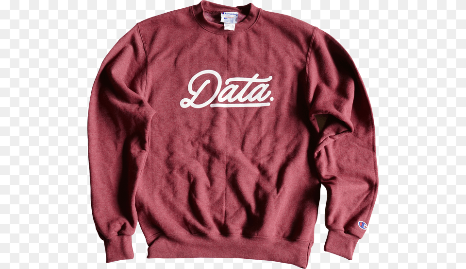 Data X Champion Crew Neck Sweater Sweater Data Crew Sweater, Clothing, Hoodie, Knitwear, Sweatshirt Png