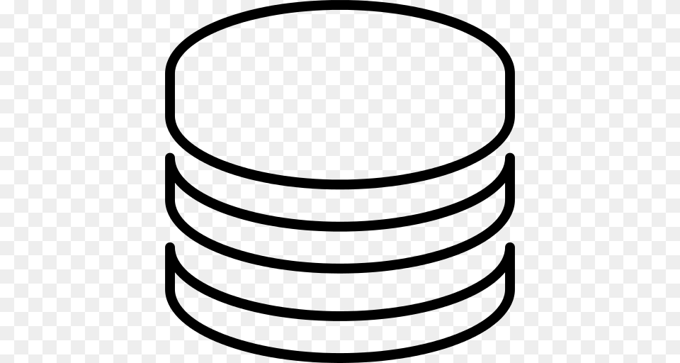 Database Icon, Gray Png