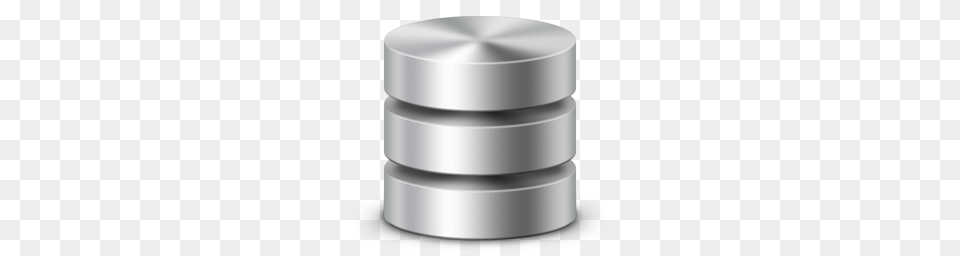 Database Icon, Steel, Aluminium, Silver, Bottle Free Png Download