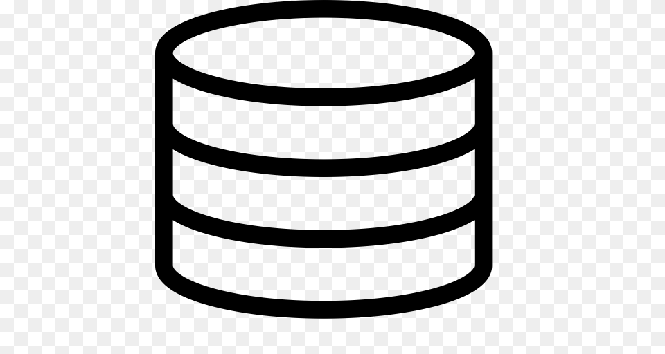 Database Icon With And Vector Format For Unlimited, Gray Free Png