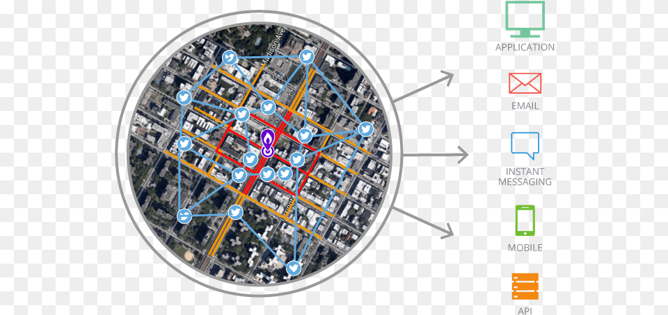 Dataminr Check It Out Circle, Neighborhood, City, Urban, Airport Png Image