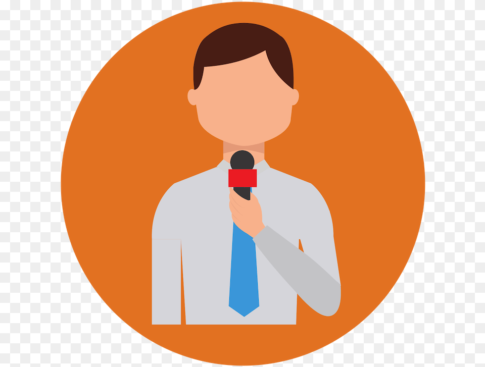 Datamotion Success Story About Login Credential Automation Cartoon Person Talking, Accessories, Microphone, Tie, Formal Wear Png