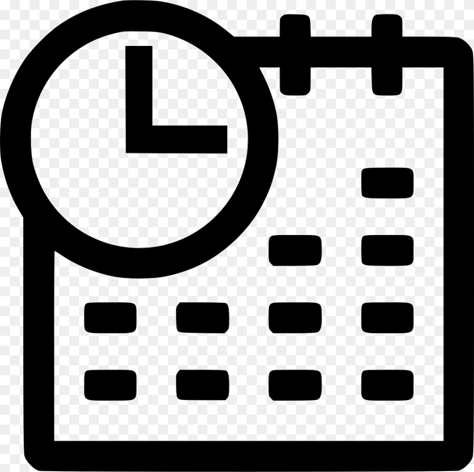 Date And Time Clock Comments Free Date Icon, Stencil, Text Png Image