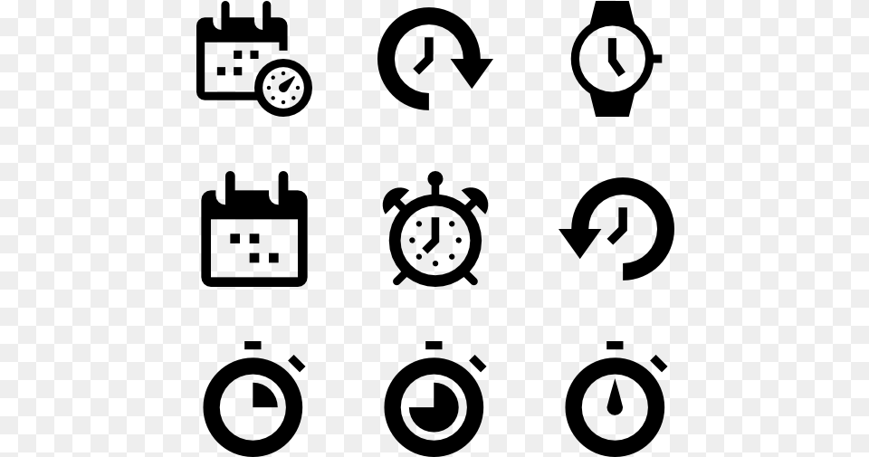 Date And Time Scheduler Icon, Gray Free Png