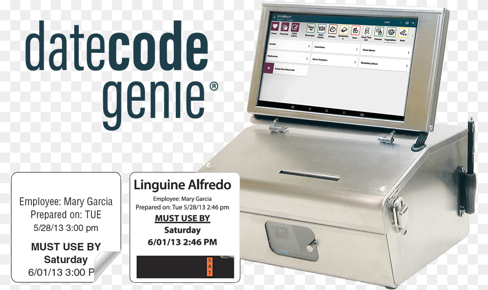 Date Code Genie Food Labeling System Output Device, Computer Hardware, Electronics, Hardware, Monitor Png Image