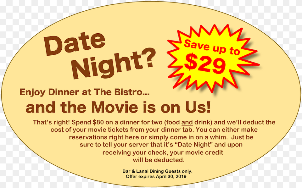 Date Night Special Offer Circle, Advertisement, Poster, Disk Free Png