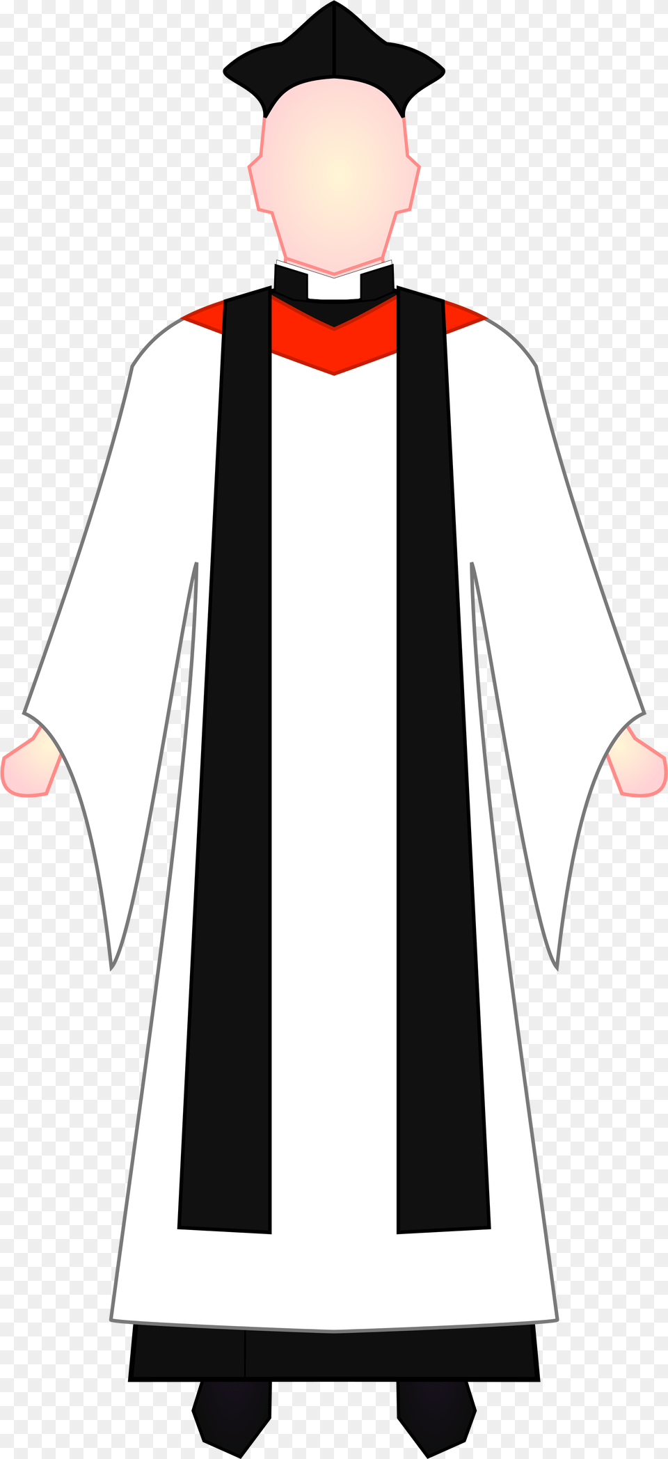 Datei Anglican Priest Choir Dress Svg Anglican Priest Uniform Svg, People, Person, Graduation, Fashion Free Png