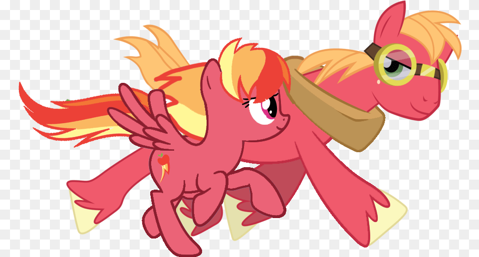 Daughter And Father Running Mlp Rainbow Dash And Big Macintosh, Book, Comics, Publication, Baby Free Transparent Png