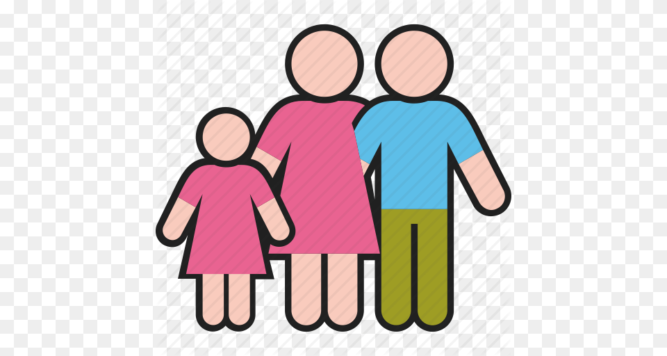 Daughter Family Father Girl Mother Parents Icon, Body Part, Hand, Person, People Free Png