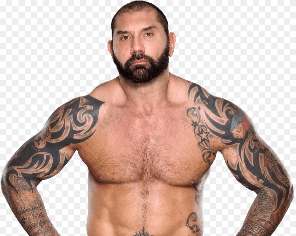 Dave Batista Wwe Batista, Person, Skin, Tattoo, Face Free Png