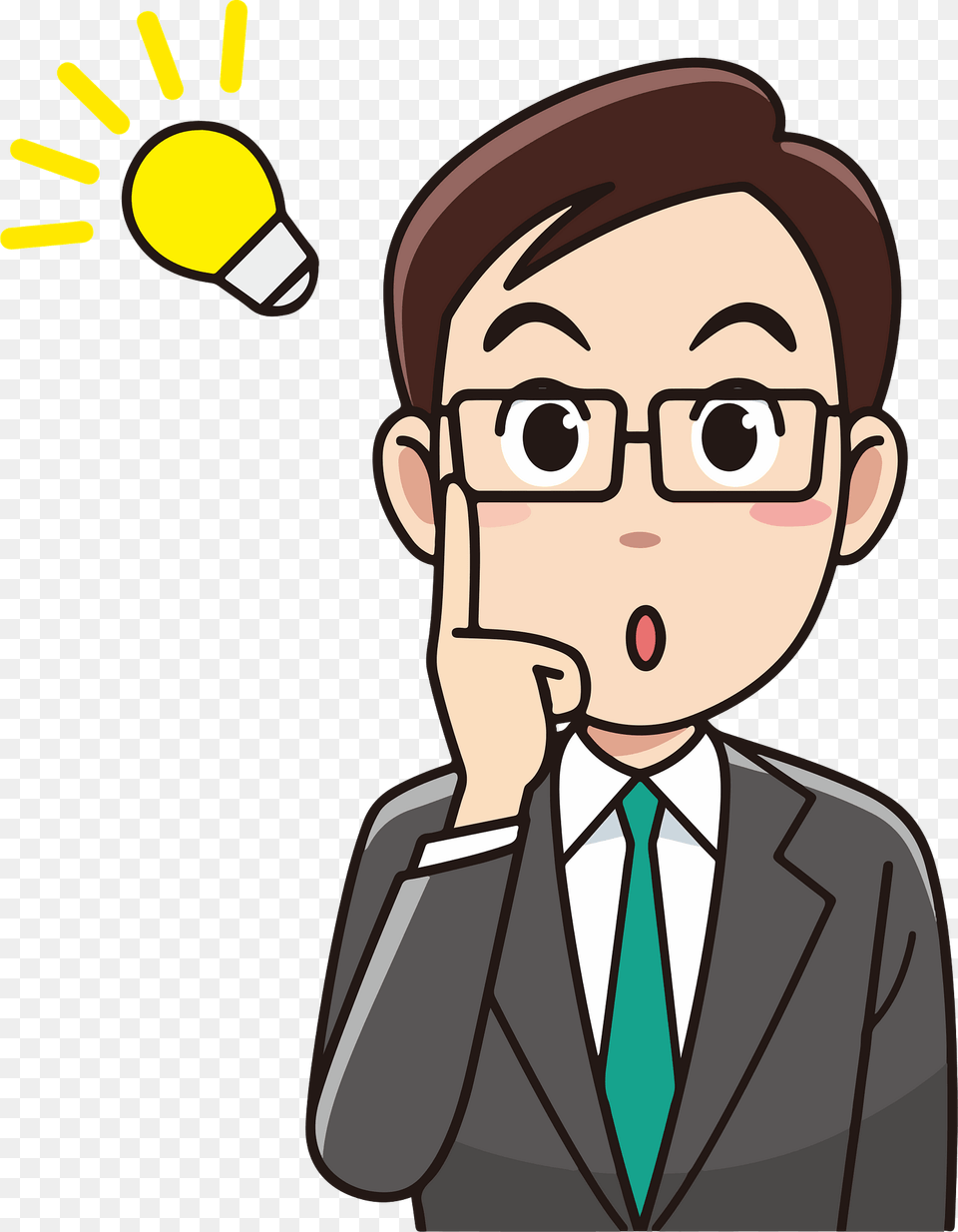 Dave Businessman Has A Good Idea Clipart, Adult, Light, Male, Man Free Png Download