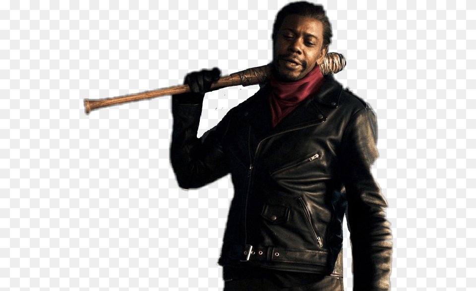 Davechappelle Negan Leather Jacket, Person, People, Coat, Clothing Free Png