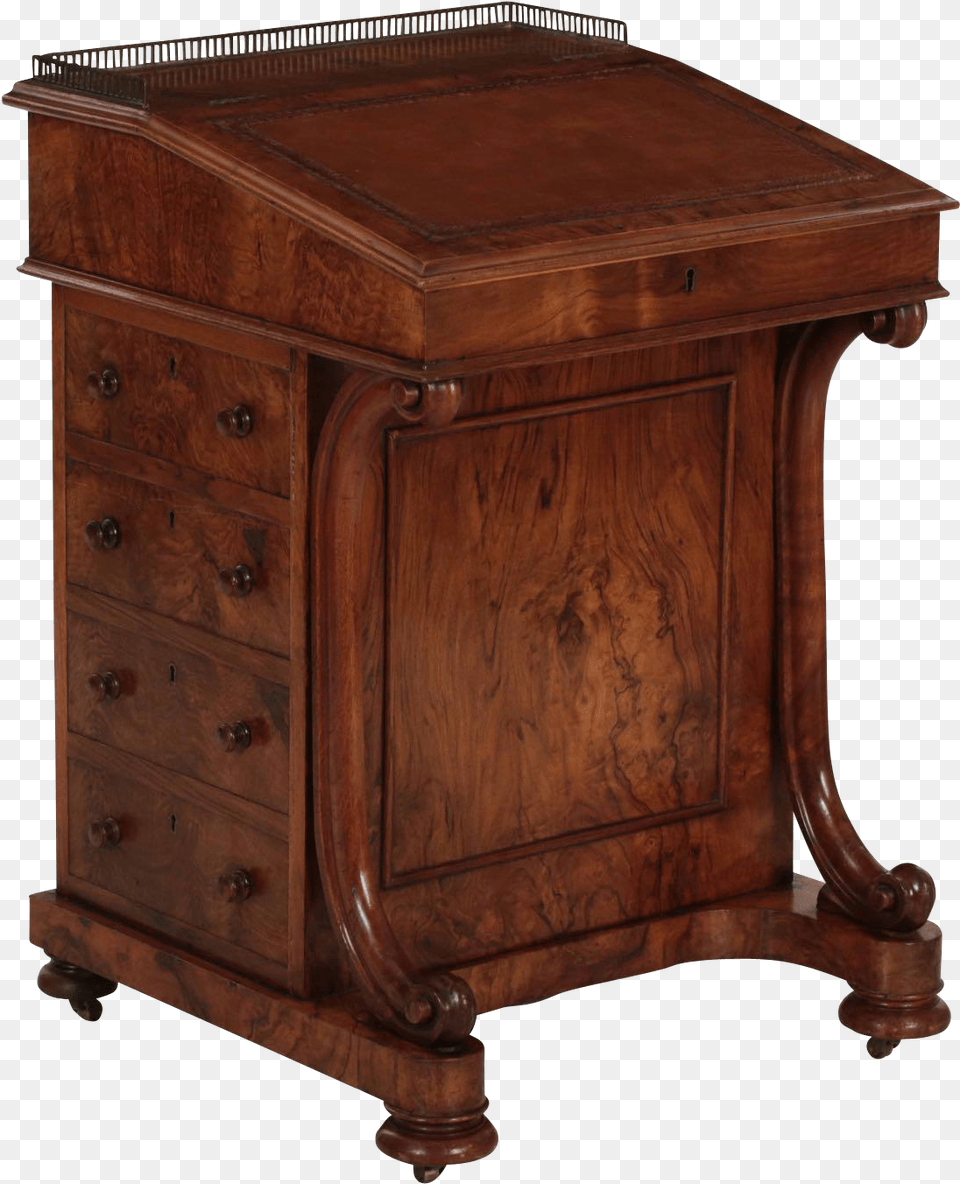 Davenport Desk, Furniture, Table, Cabinet, Drawer Free Png Download