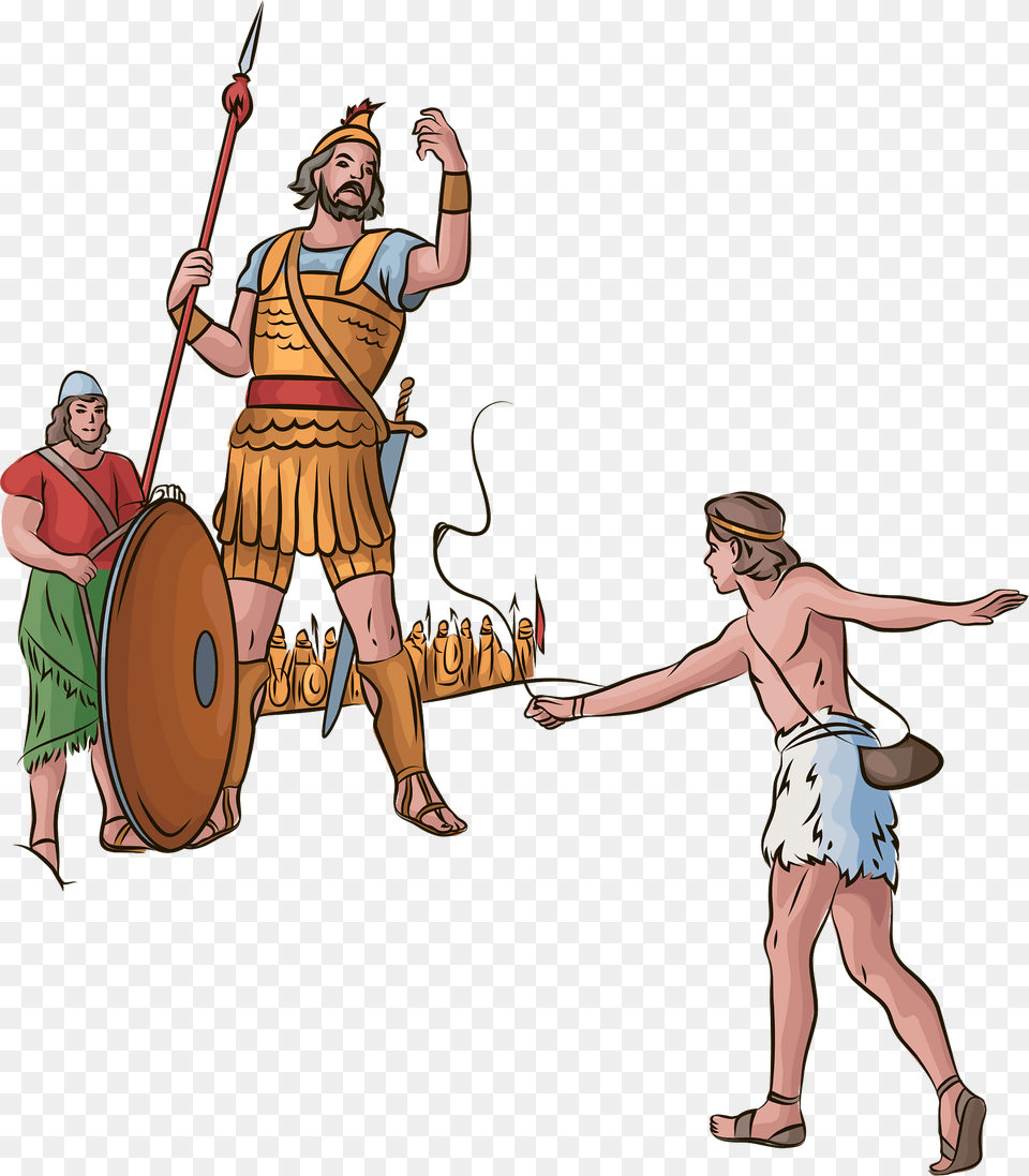 David And Goliath Clipart, Adult, Person, Woman, Female Png Image
