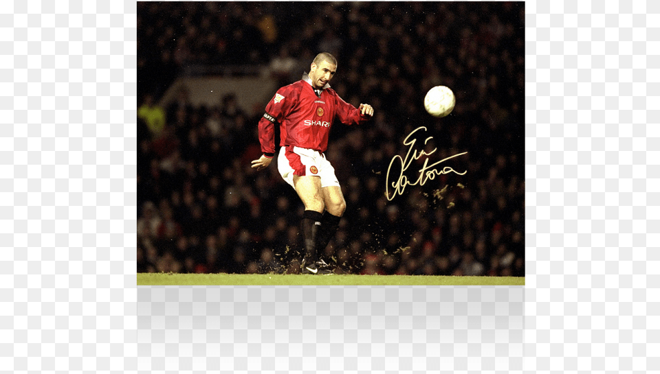 David Beckham Signed Mounted Photo Display Manchester Eric Cantona, Boy, Child, Male, Person Free Png