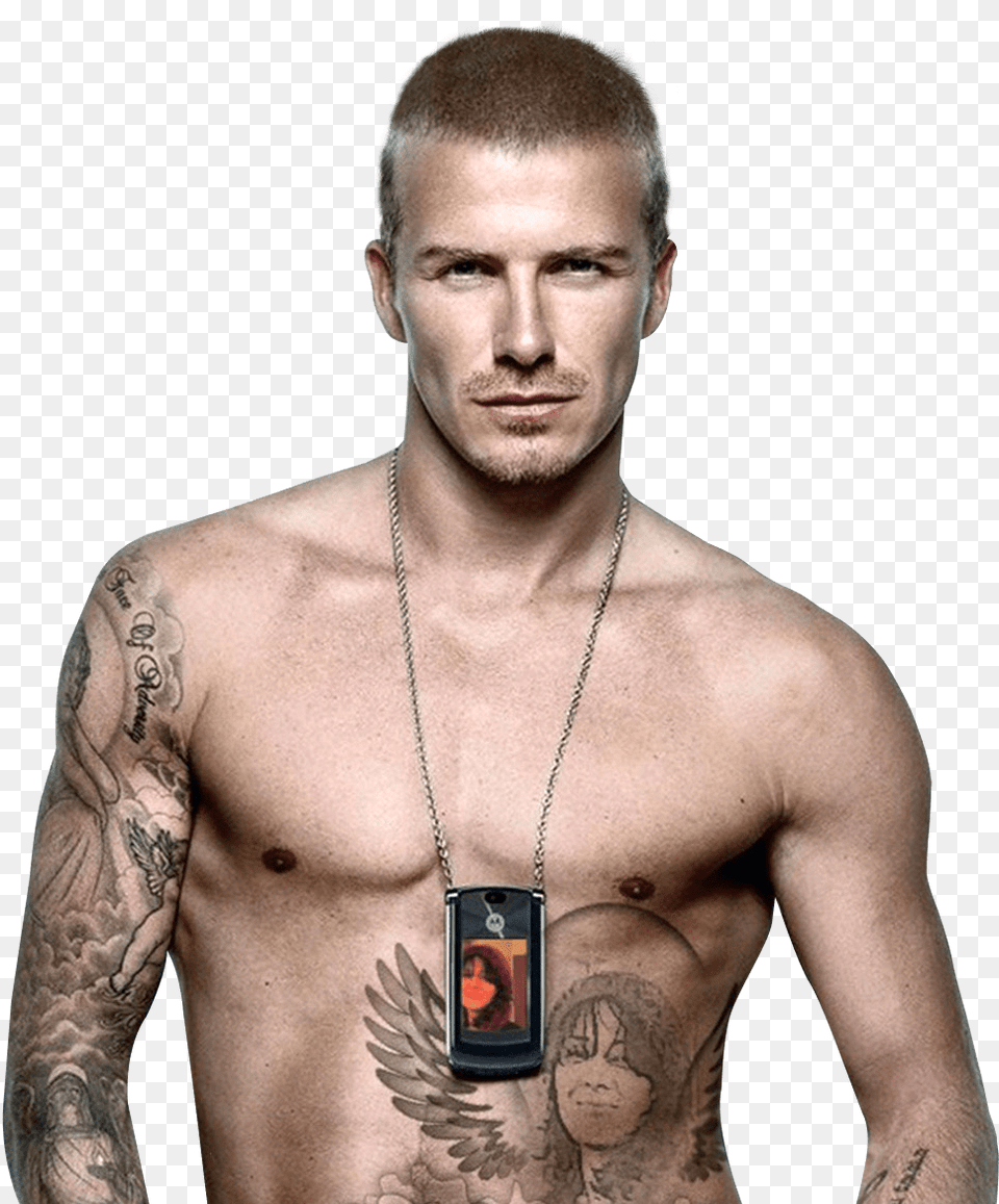 David Beckham Topless Tattoos Beckham, Accessories, Skin, Person, Tattoo Free Png Download