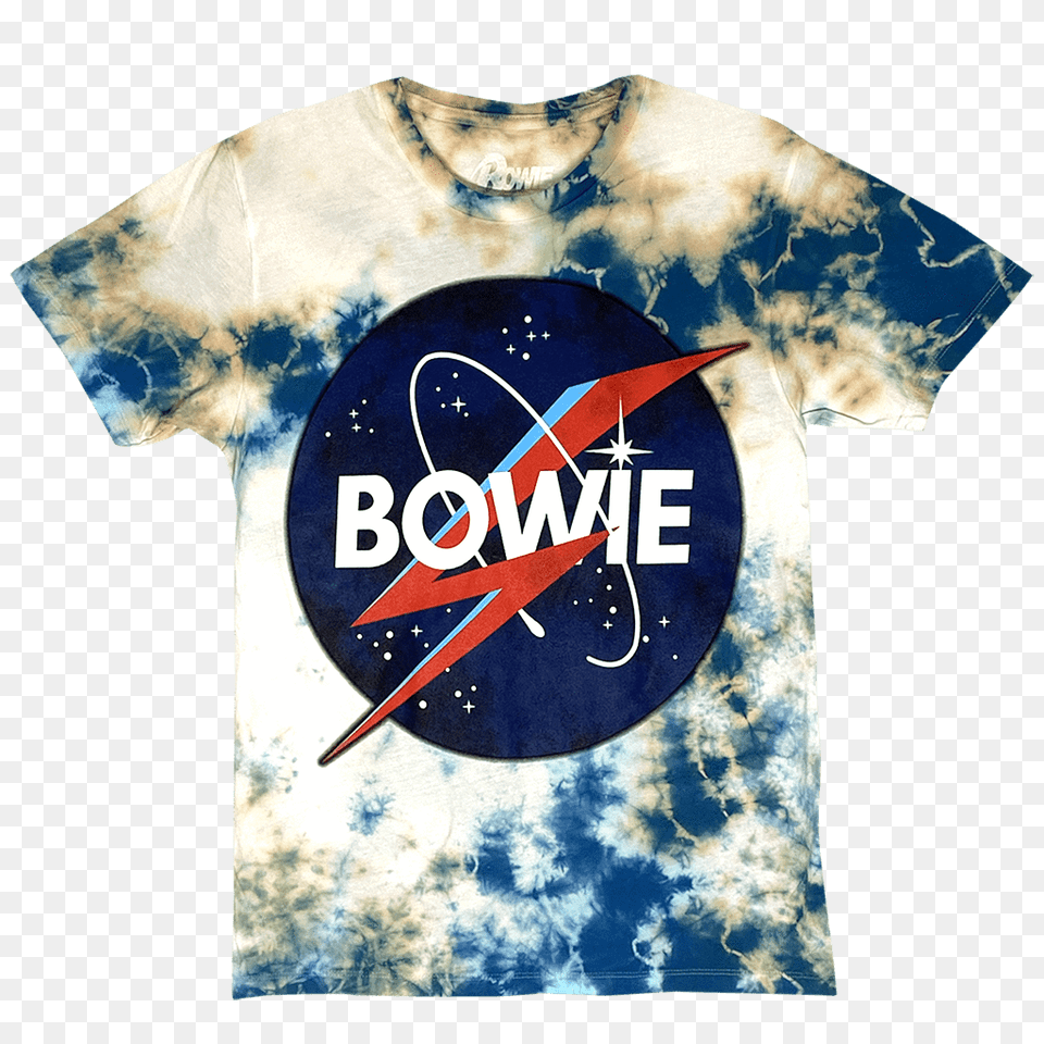 David Bowie Space Logo Tie Dye T Short Sleeve, Clothing, T-shirt, Shirt Free Png Download