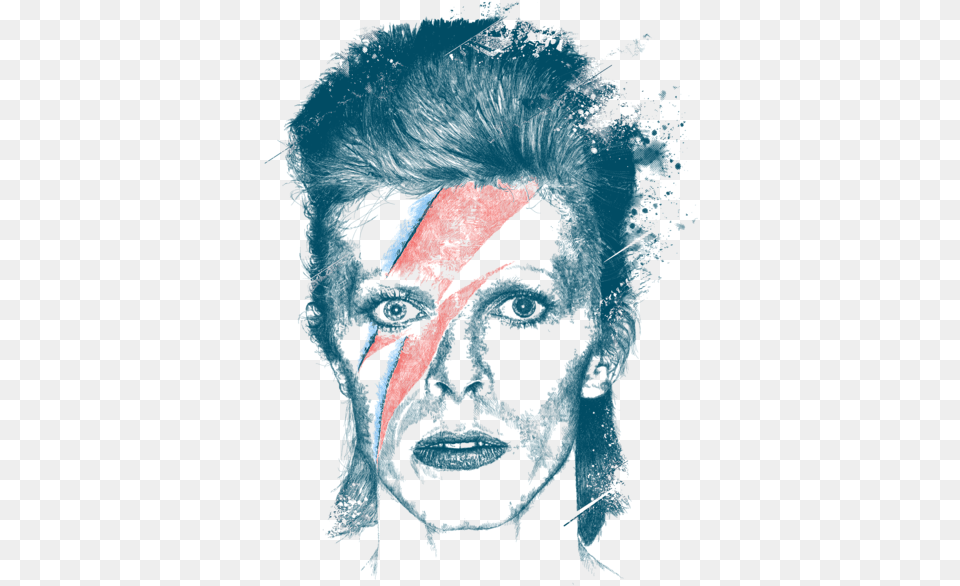 David Bowie Ziggy Stardust T Shirt, Portrait, Face, Photography, Head Png
