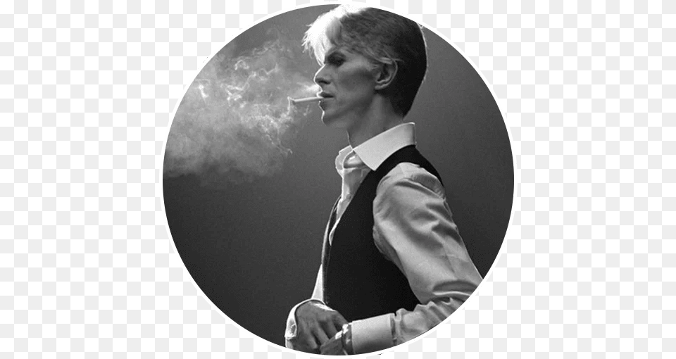 David Bowieu201d Stickers Set For Telegram Thin White Duke Smoking, Photography, Face, Smoke, Head Free Transparent Png