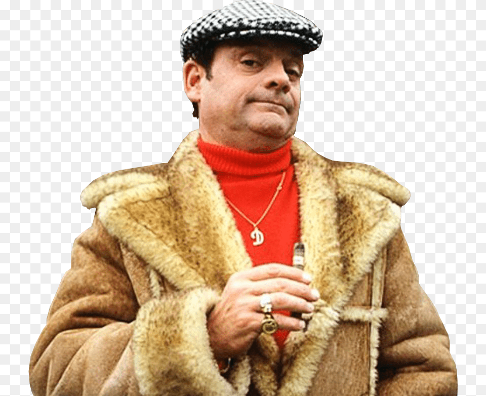 David Jason Transparent Background Del Boy Sheepskin Coat, Person, Adult, Clothing, Man Png Image