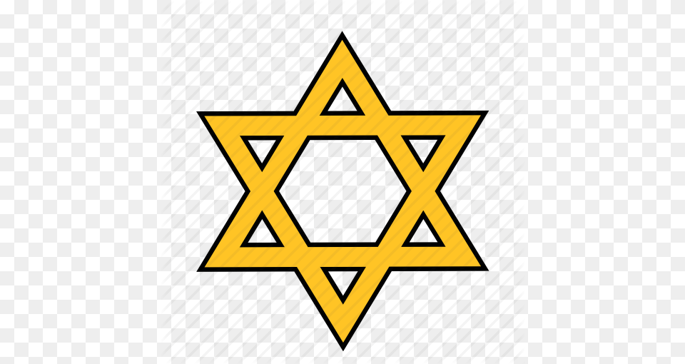 David Jew Jewish Judaism Shape Star Yellow Icon, Star Symbol, Symbol Free Png