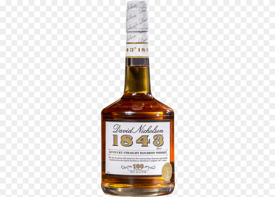 David Nicholson 1843 Kentucky Straight Bourbon Whiskey David Nicholson, Alcohol, Beverage, Liquor, Food Free Png