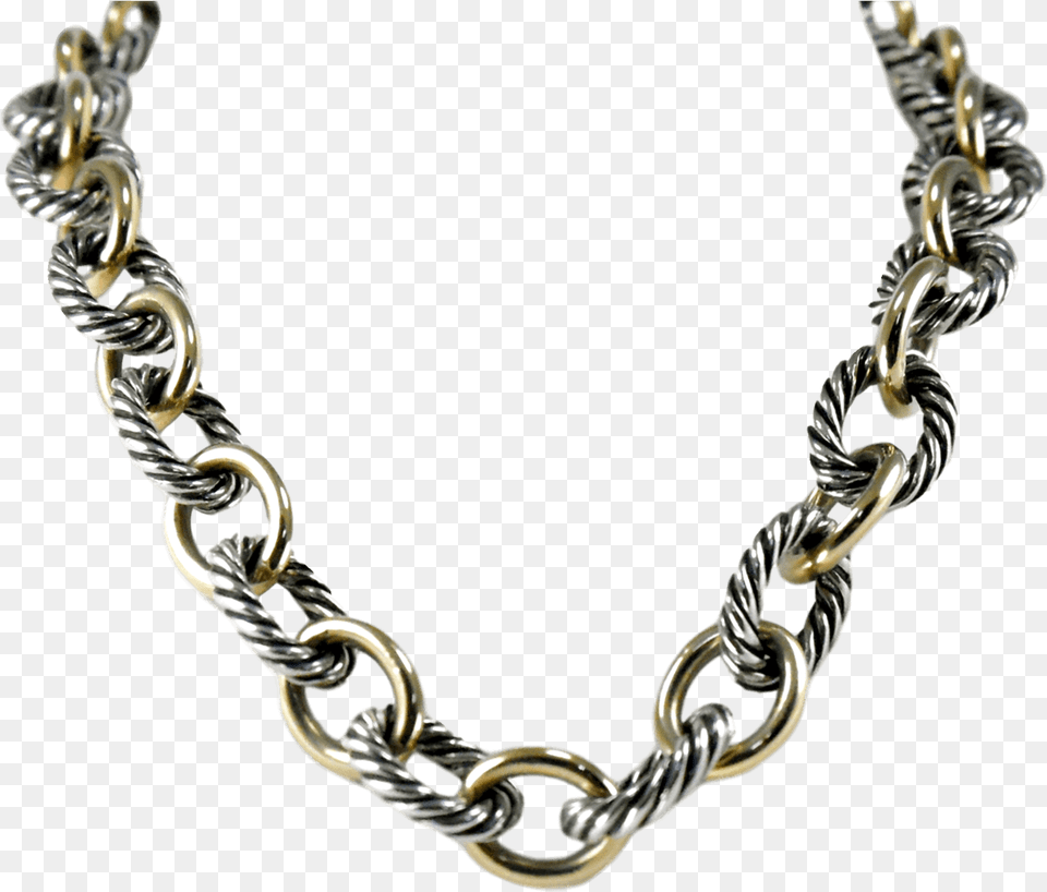 David Yurman 18k Gold And Sterling Silver Twisted Necklace Chain, Accessories, Jewelry, Bracelet Free Png Download