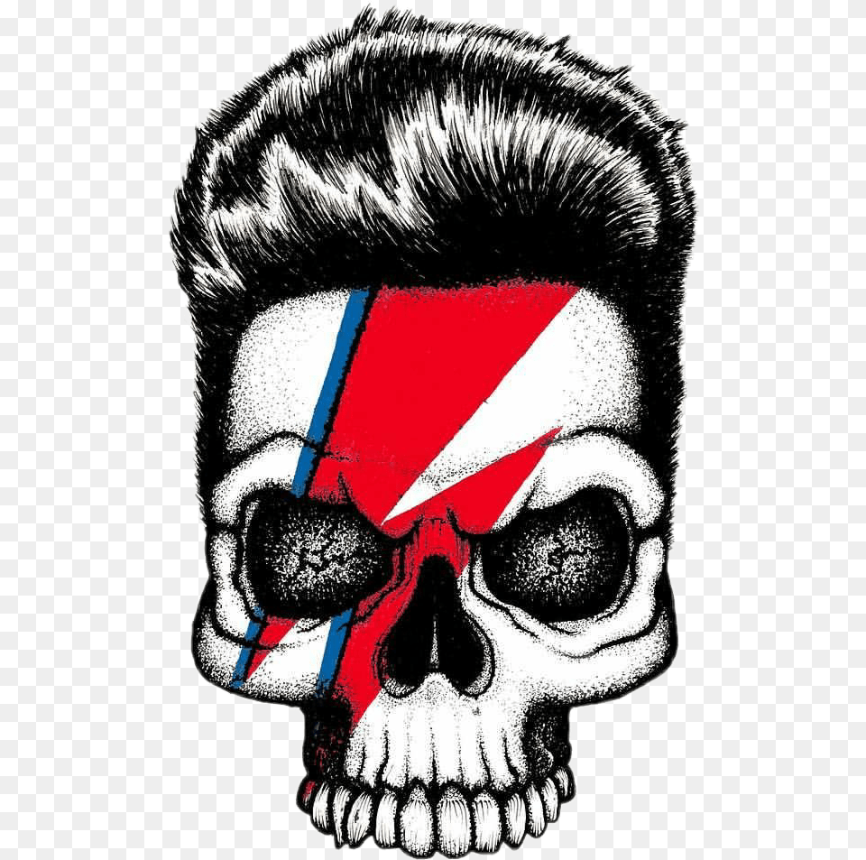 Davidbowie Skull Davidbowieedit Bowie Popart Rock David Bowie Stickers Picsart, Adult, Male, Man, Person Free Png