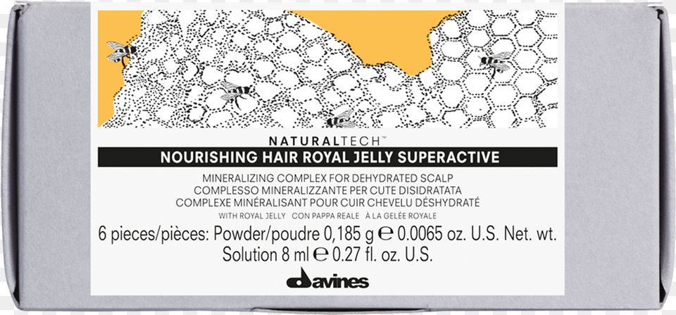 Davines Nourishing Superactive Hair Royal Jelly, Advertisement, Poster, Page, Text Free Png Download