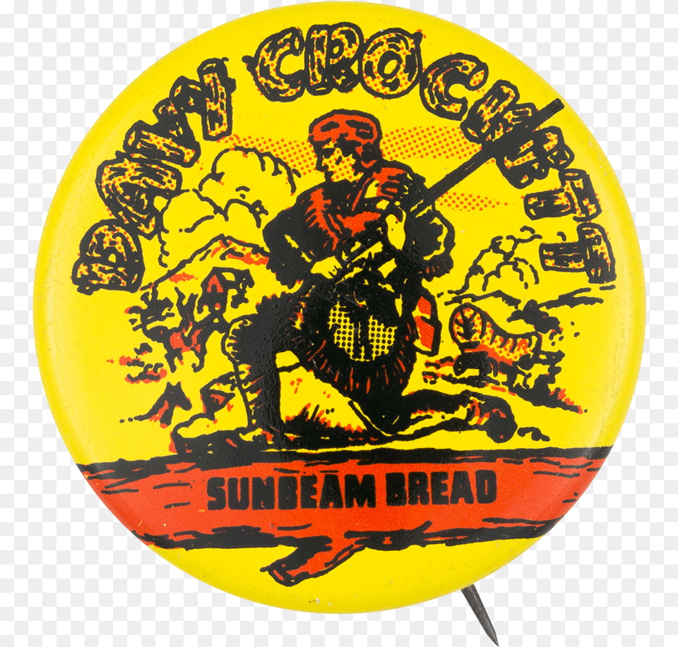 Davy Crockett Sunbeam Bread Advertising Button Museum Davy Crockett Advertising, Badge, Logo, Symbol, Person Free Png Download