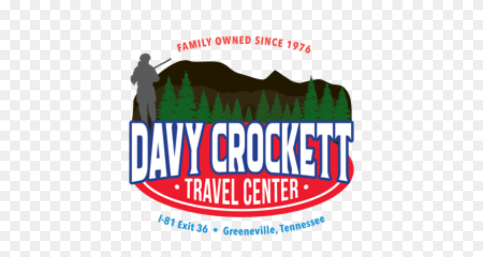 Davy Crockett Travel Center, Advertisement, Person, Plant, Vegetation Png Image