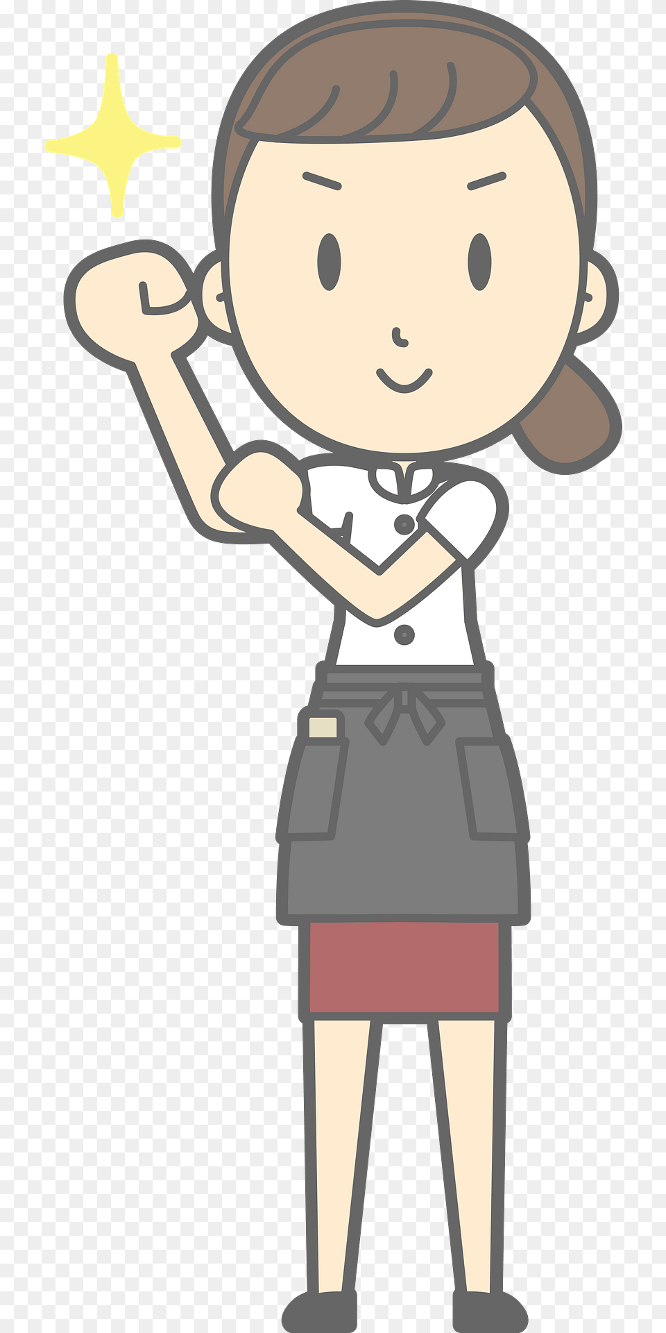 Dawn Waitress Woman Clipart, Book, Comics, Publication, Baby Png Image