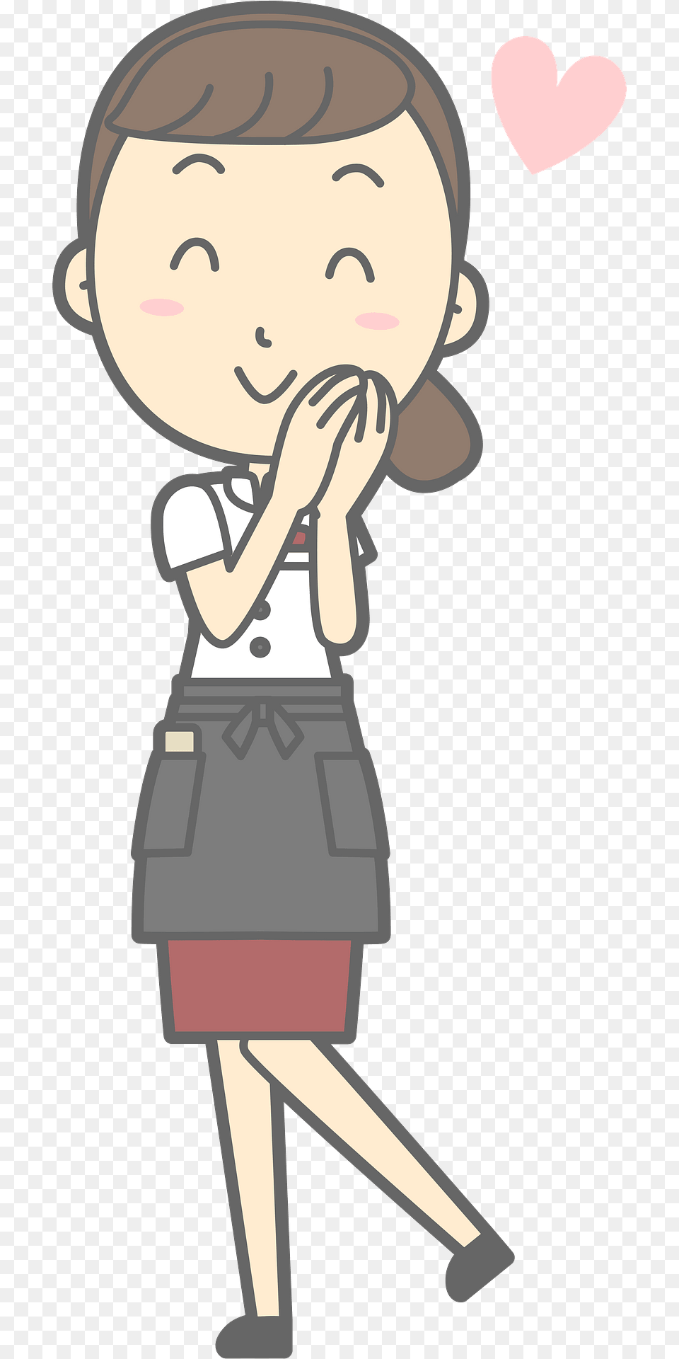 Dawn Waitress Woman Is In Love Clipart, Baby, Person, Book, Comics Png Image