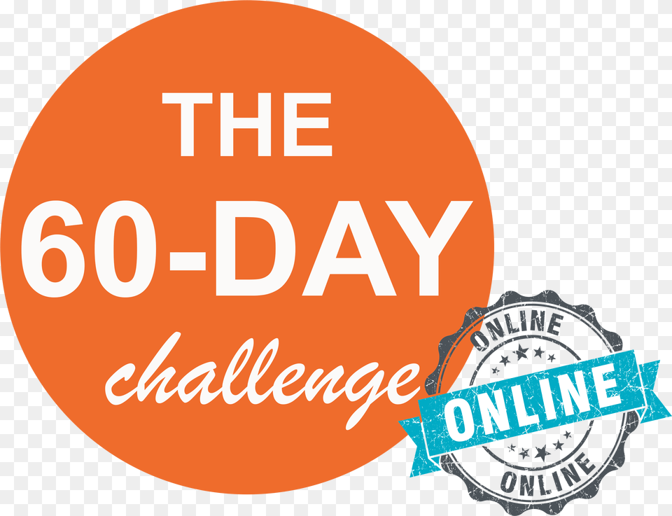 Day Challenge Online 60 Days Challenge, Logo, Badge, Symbol, Disk Png Image