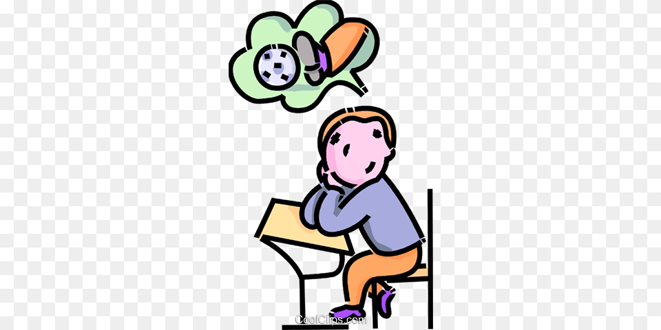 Day Dreaming About Soccer Royalty Vector Clip Art, Baby, Person, Book, Cartoon Free Png Download