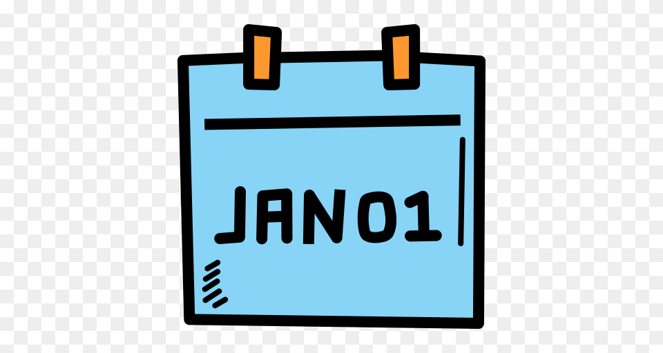 Day January New Year Calendar Date Event Month Icon, Bag, Mailbox, Text Png