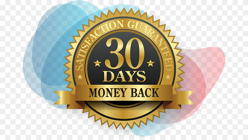 Day Money Back Guarantee Label, Badge, Gold, Logo, Symbol Free Transparent Png