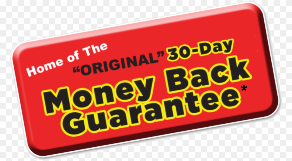 Day Money Back Guarantee On Auto Sales Carmine, Sticker, Text Free Transparent Png