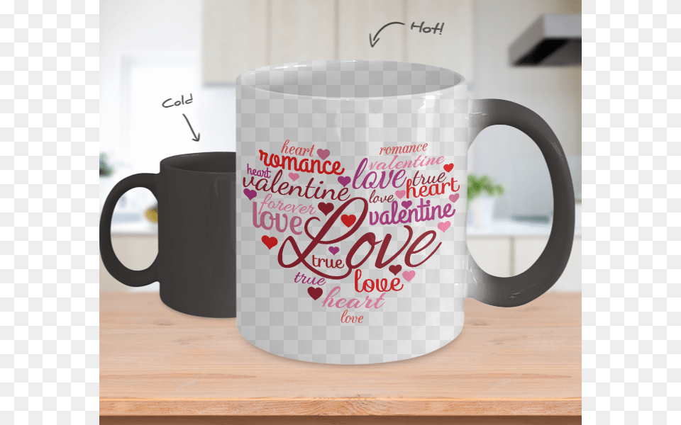 Day Mug For Wife I Love You Color Changing, Cup, Beverage, Coffee, Coffee Cup Png Image