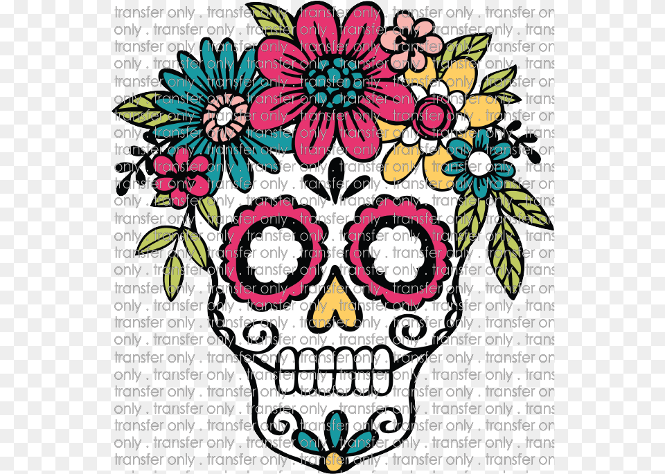 Day Of Dead Skull Illustration, Art, Floral Design, Graphics, Pattern Free Png