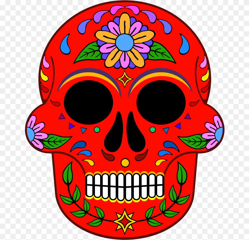 Day Of The Dead 1000 X 1000 Skull, Face, Head, Person, Art Free Png Download