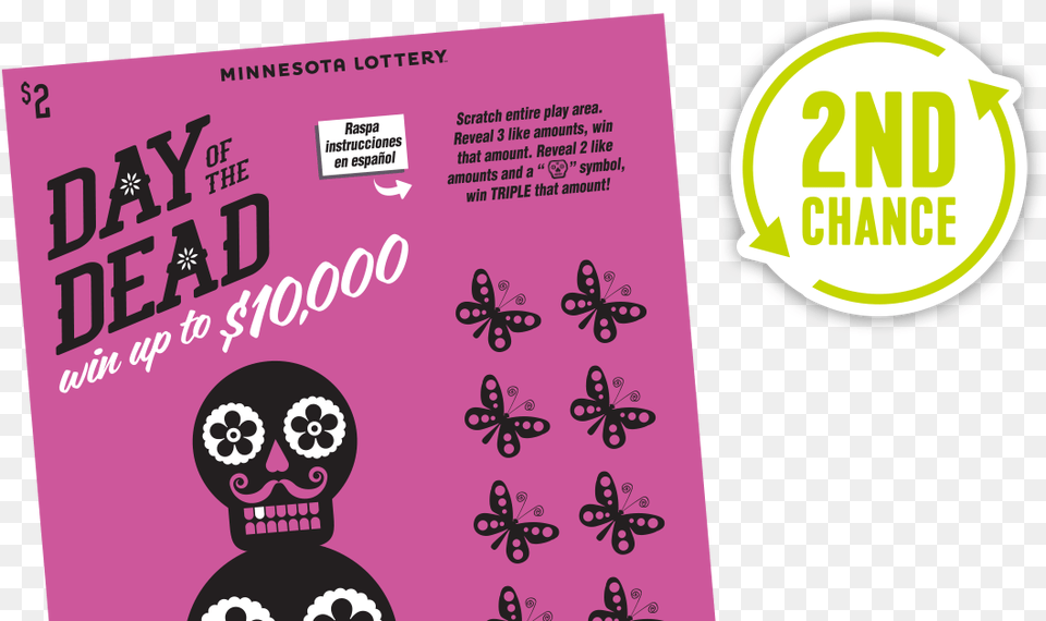 Day Of The Dead 2ndchance Main Day Of The Dead Scratch Off, Advertisement, Poster, Baby, Person Free Png Download
