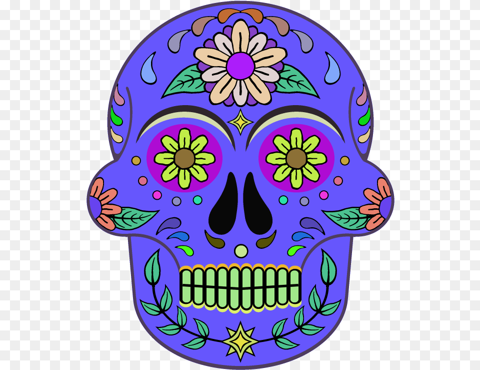 Day Of The Dead 800 X 800 Transparent Skull, Purple, Art, Graphics, Pattern Free Png