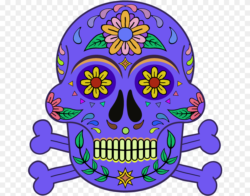 Day Of The Dead 800 X Day Of The Dead, Purple, Art, Pattern Png Image