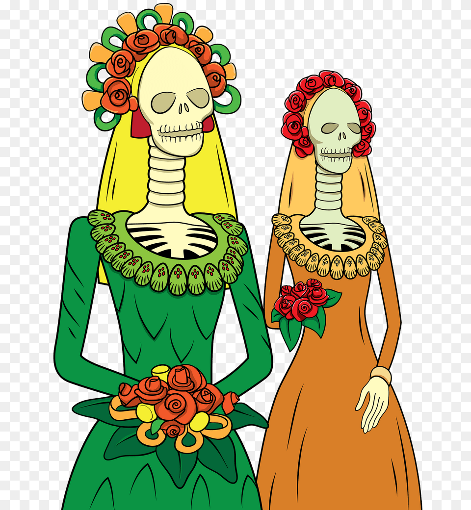 Day Of The Dead Catrinas Clipart, Adult, Person, Woman, Female Png