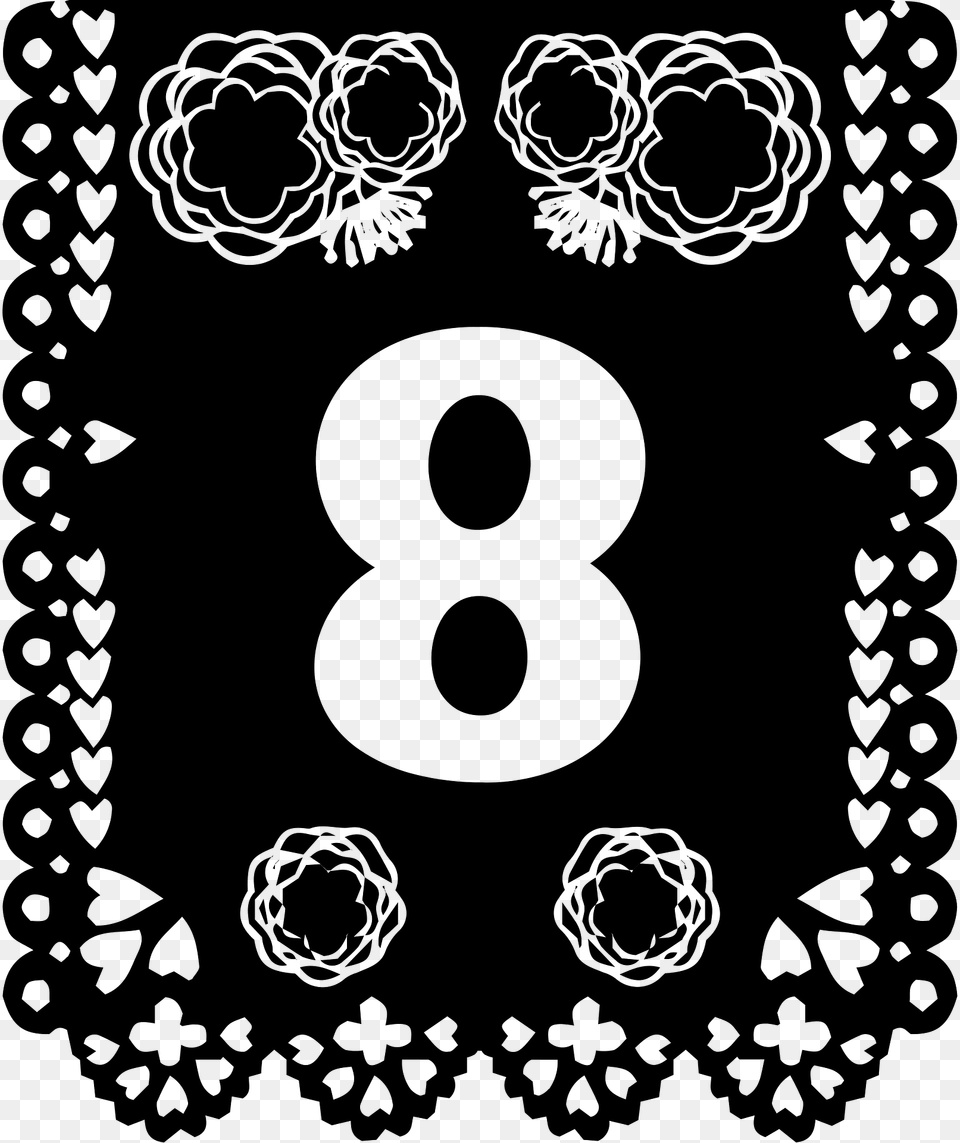 Day Of The Dead Clipart, Number, Symbol, Text, Flower Png Image