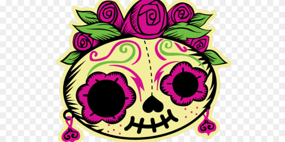 Day Of The Dead Clipart Latino, Art, Purple, Pattern, Graphics Free Png