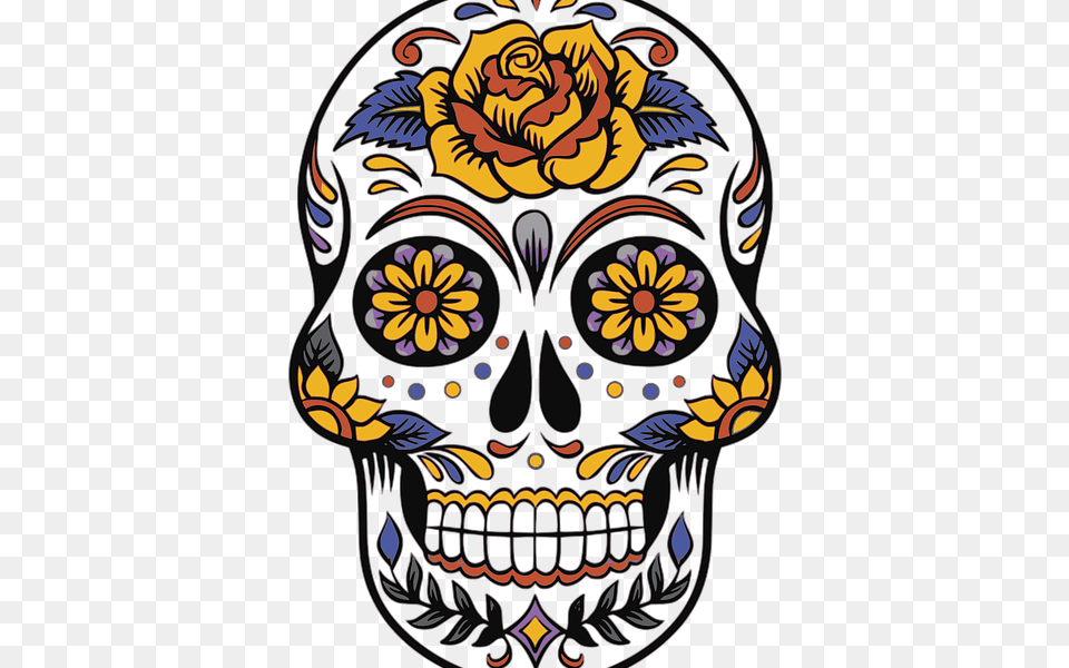 Day Of The Dead Cultural Celebration Saturday October Day Of The Dead Skull, Art, Drawing, Person, Emblem Png Image