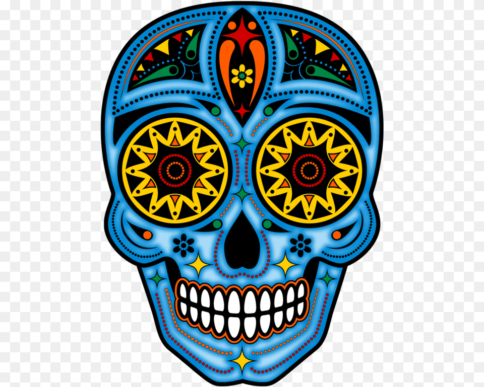 Day Of The Dead Day Of The Dead Skull, Mask, Machine, Wheel Free Png Download