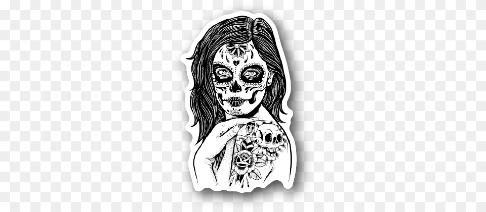 Day Of The Dead El Muerte Stickerdata Rimg Lazy Illustration, Art, Drawing, Adult, Wedding Free Png